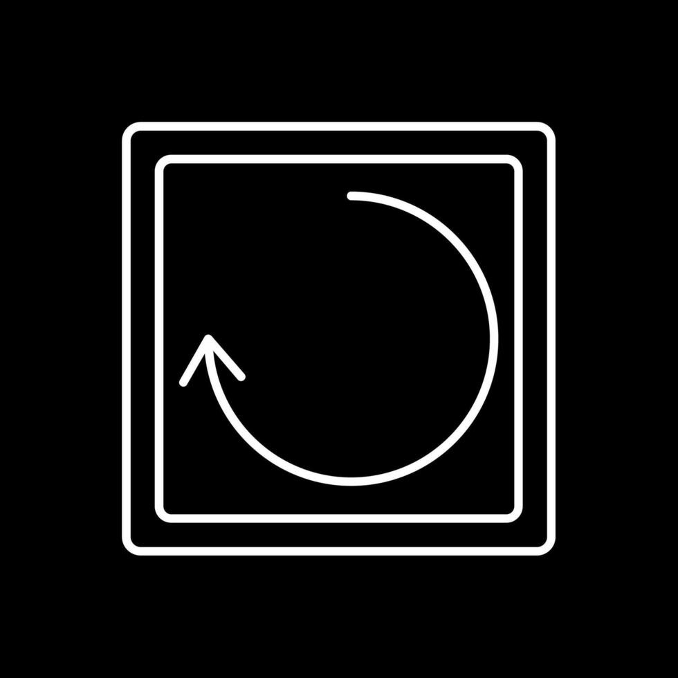 Rotate Line Inverted Icon vector