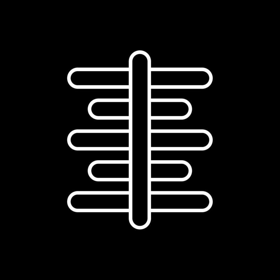 Center Align Line Inverted Icon vector
