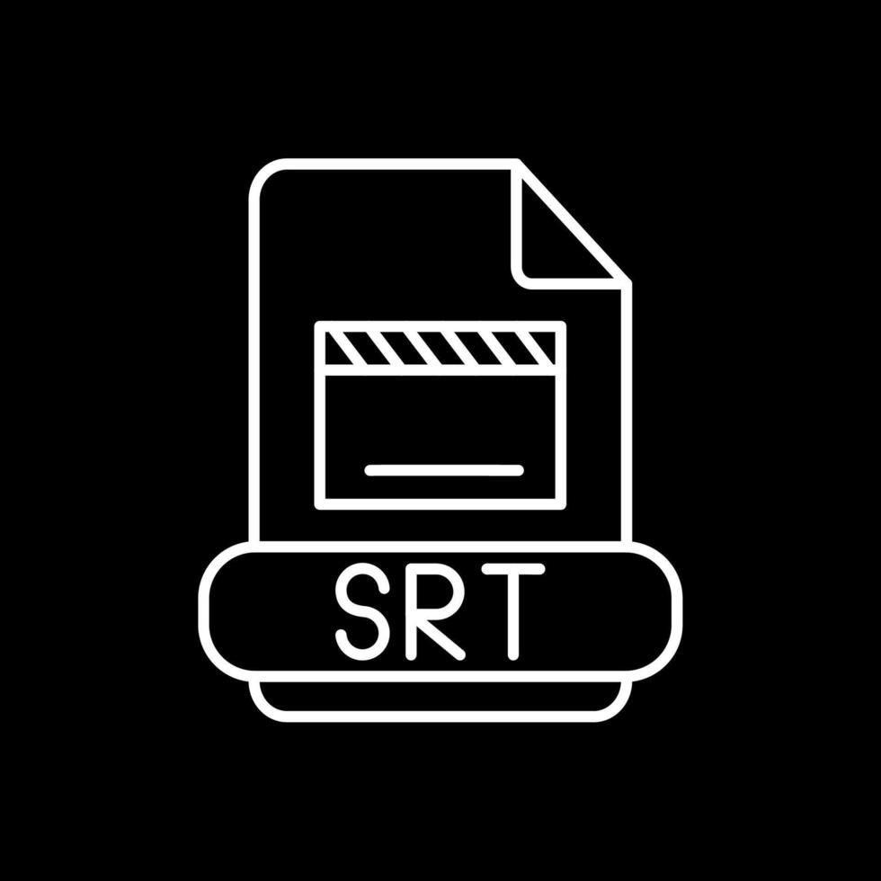 srt línea invertido icono vector