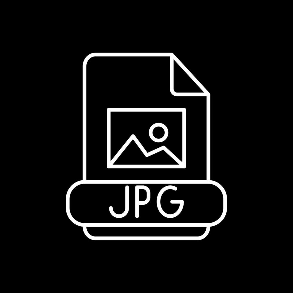 Jpg Line Inverted Icon vector