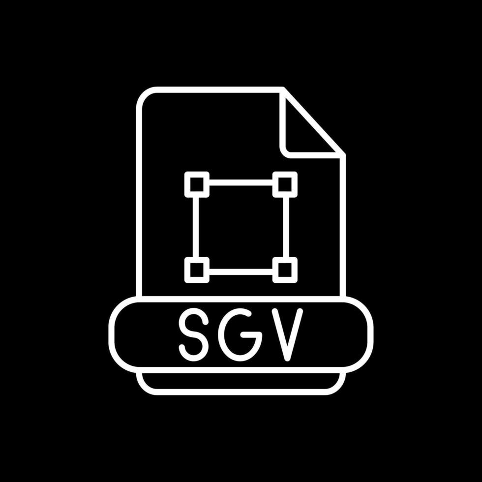 svg línea invertido icono vector