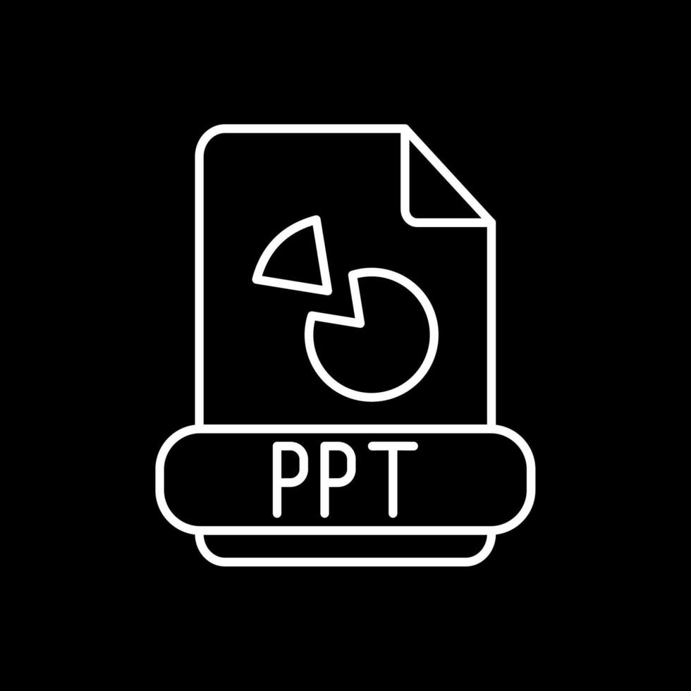 Ppt Line Inverted Icon vector