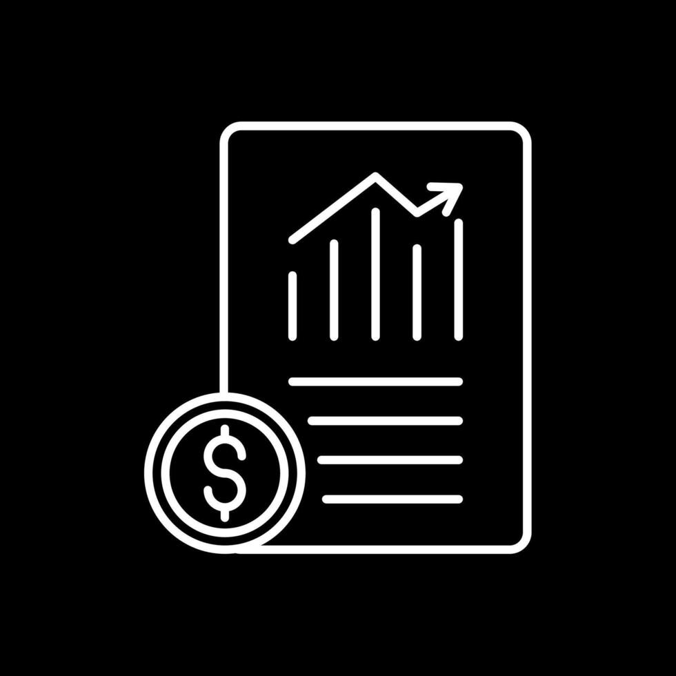 Document Line Inverted Icon vector