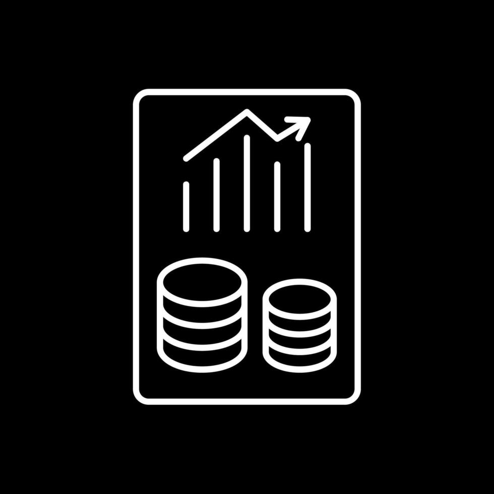 Finance Report Line Inverted Icon vector