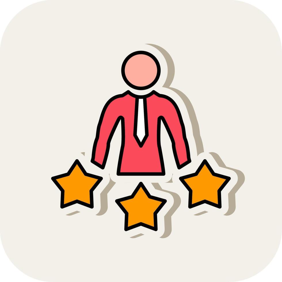 Experience Line Filled White Shadow Icon vector