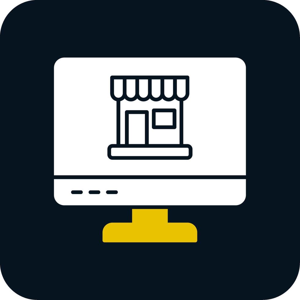 Online Shopping Glyph Two Color Icon vector