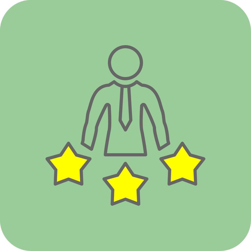 Experience Filled Yellow Icon vector