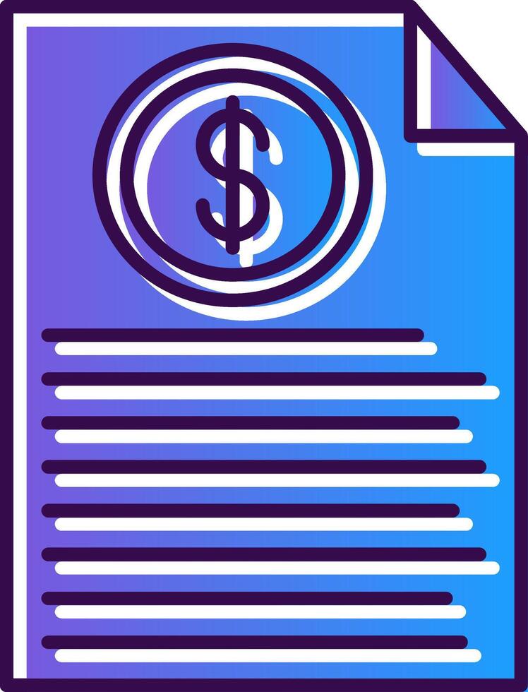 Budget Gradient Filled Icon vector