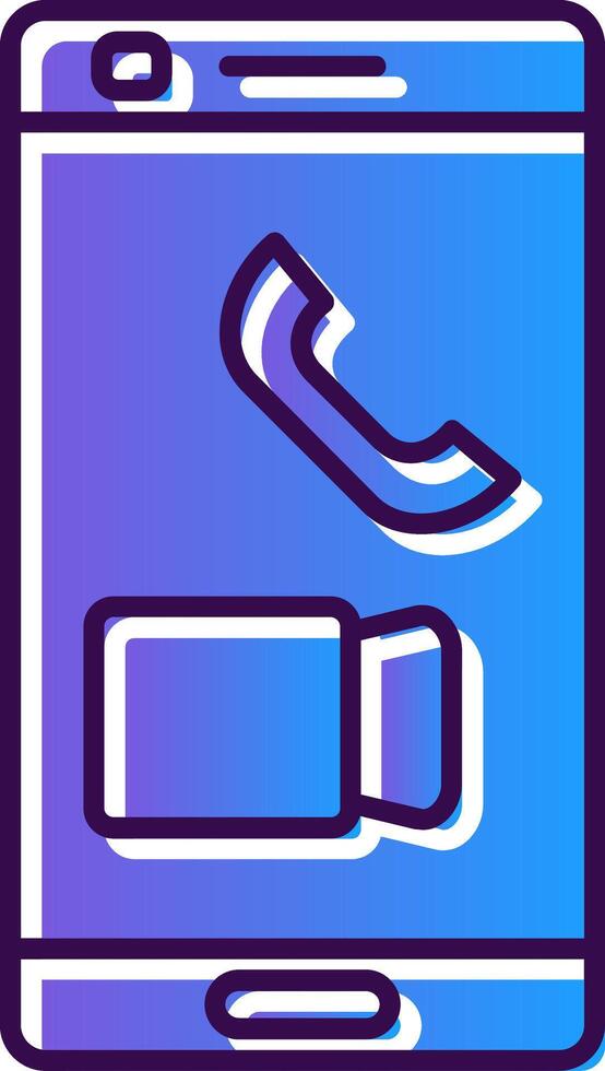 Call Gradient Filled Icon vector