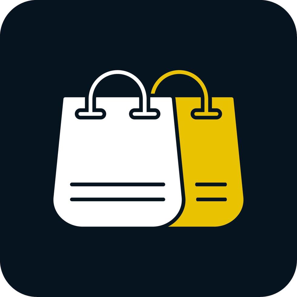 Shopping Bag Glyph Two Color Icon vector