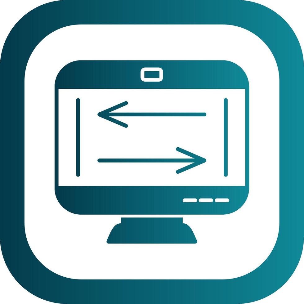 Transfer Glyph Gradient Round Corner Icon vector