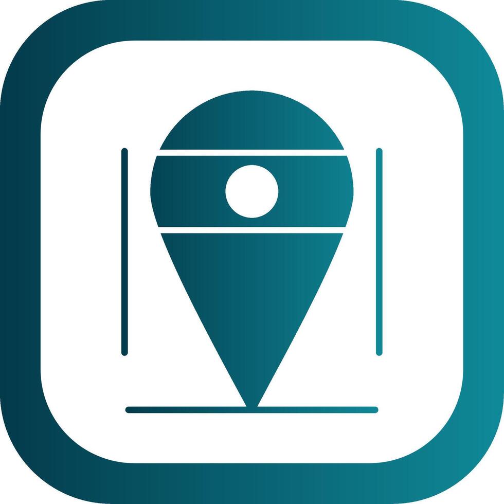 Location Glyph Gradient Round Corner Icon vector