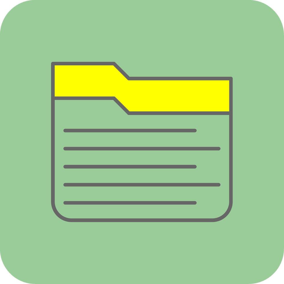 Folder Filled Yellow Icon vector