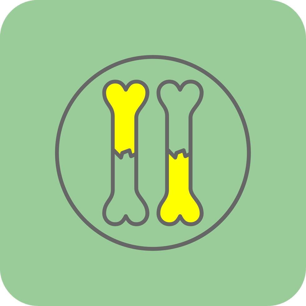 Bone Filled Yellow Icon vector