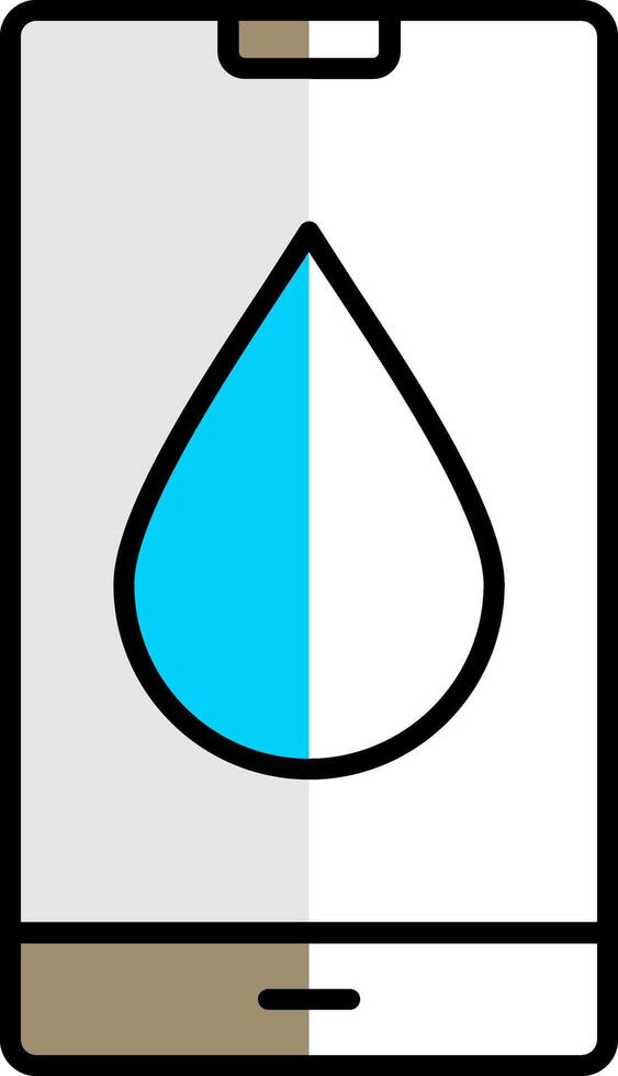 Water Drop Filled Half Cut Icon vector