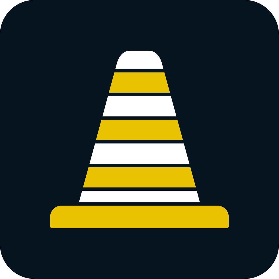 Traffic Cone Glyph Two Color Icon vector