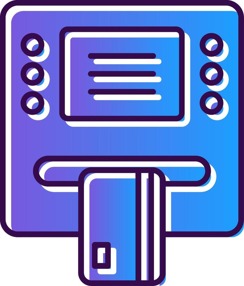 Atm Gradient Filled Icon vector