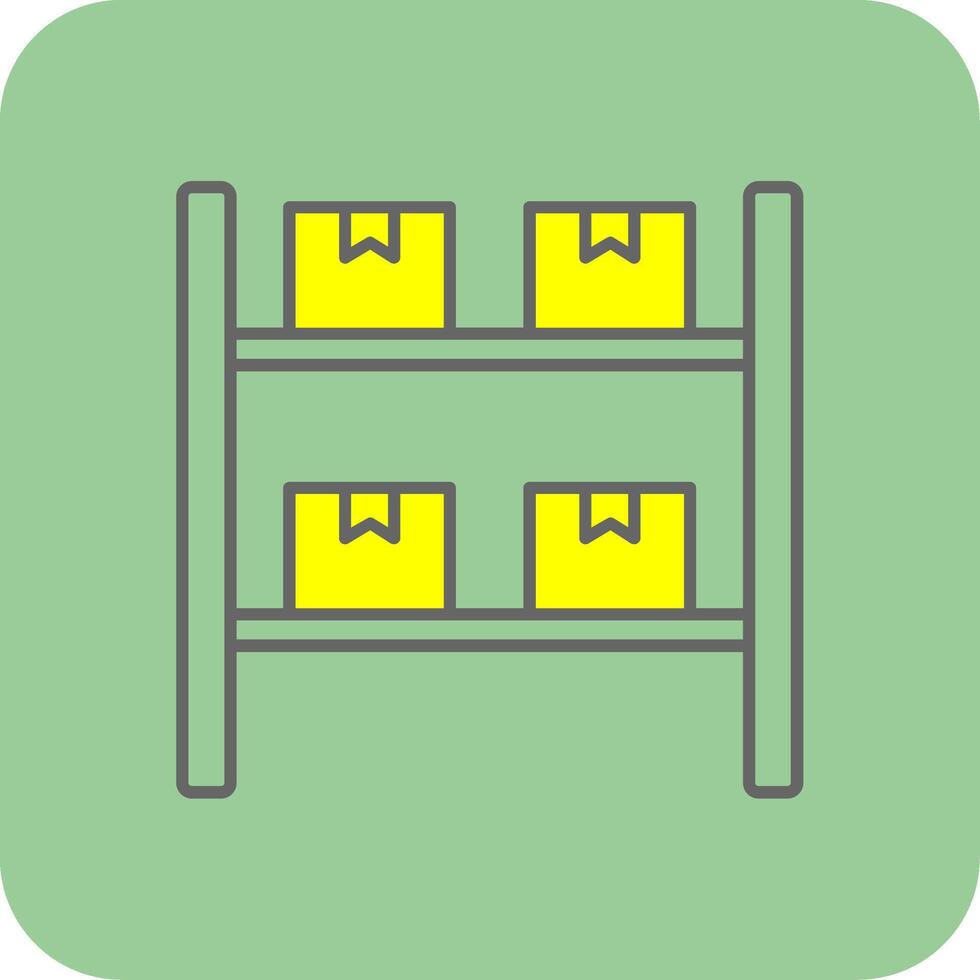 Boxes Filled Yellow Icon vector