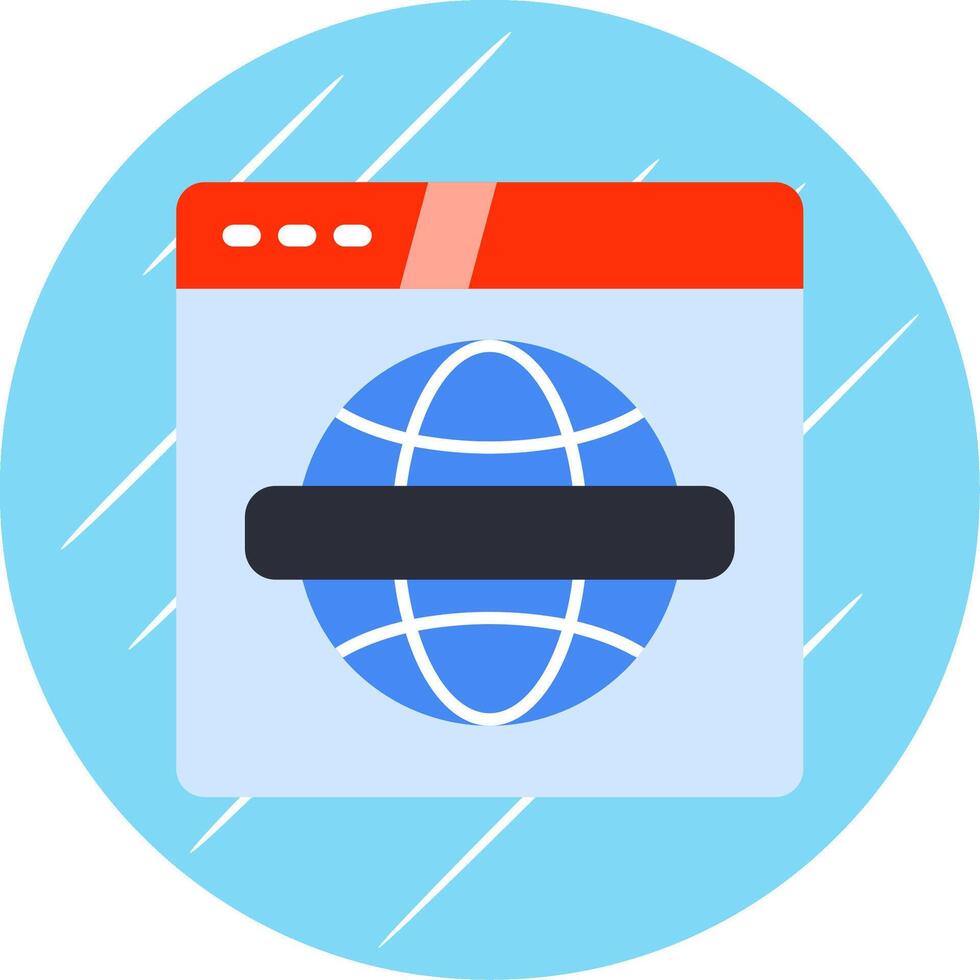 Website Flat Blue Circle Icon vector