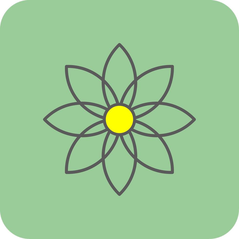 Dandelion Filled Yellow Icon vector