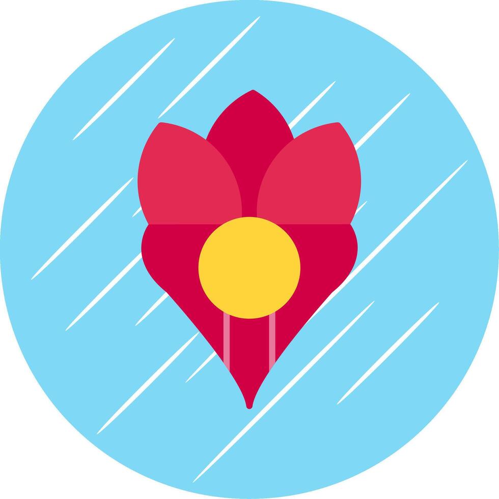 Crocus Flat Blue Circle Icon vector