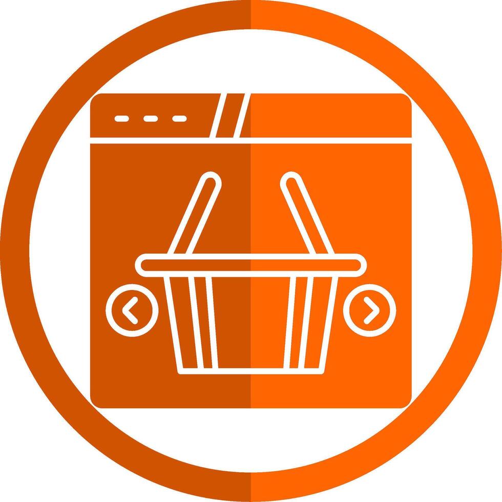 Ecommerce Glyph Orange Circle Icon vector