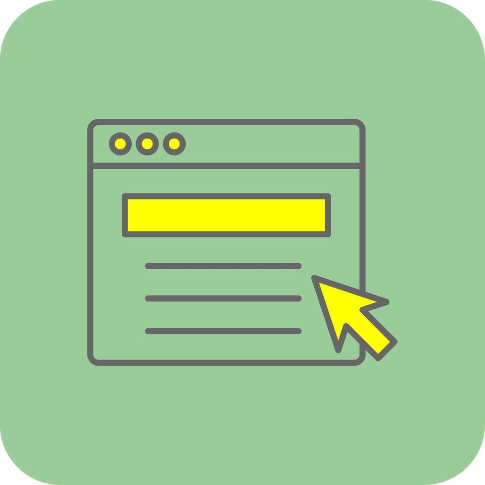 Web Portal Filled Yellow Icon vector