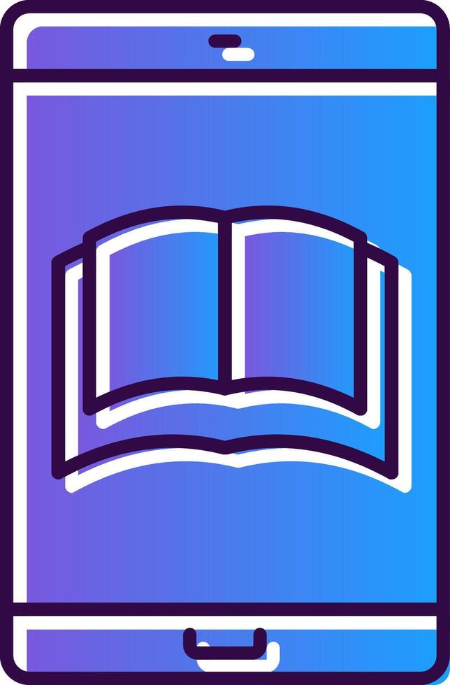 Education App Gradient Filled Icon vector