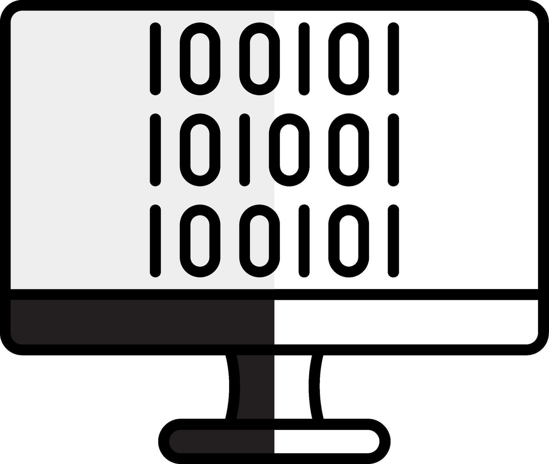 Binary Code Filled Half Cut Icon 42840054 Vector Art at Vecteezy