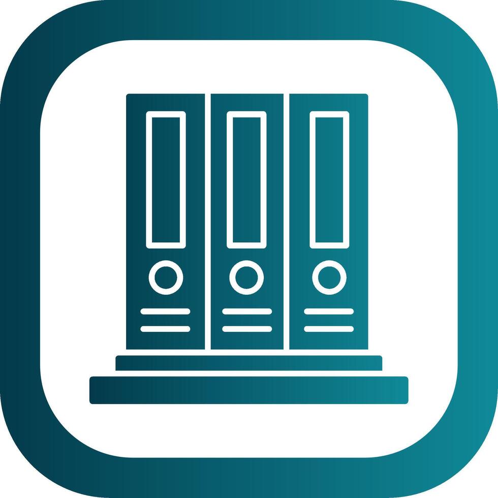 Binder Glyph Gradient Round Corner Icon vector