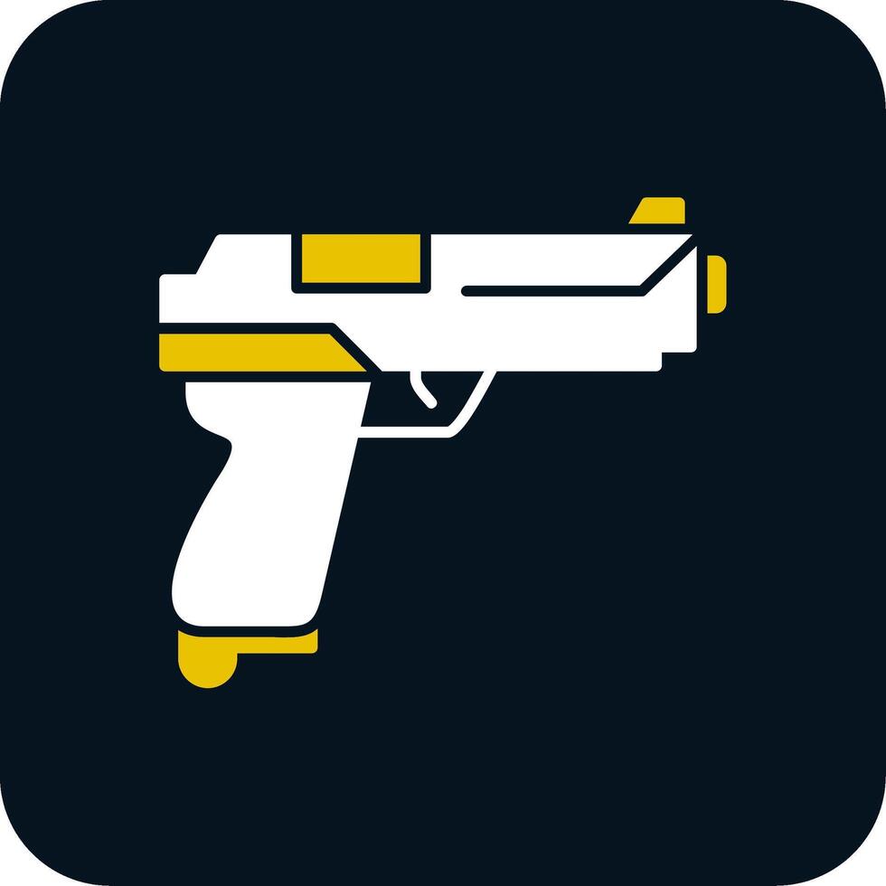 icono de dos colores de glifo de pistola vector