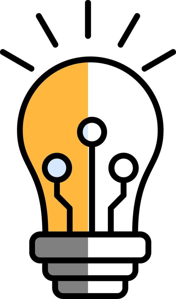 Inspiration Filled Half Cut Icon vector