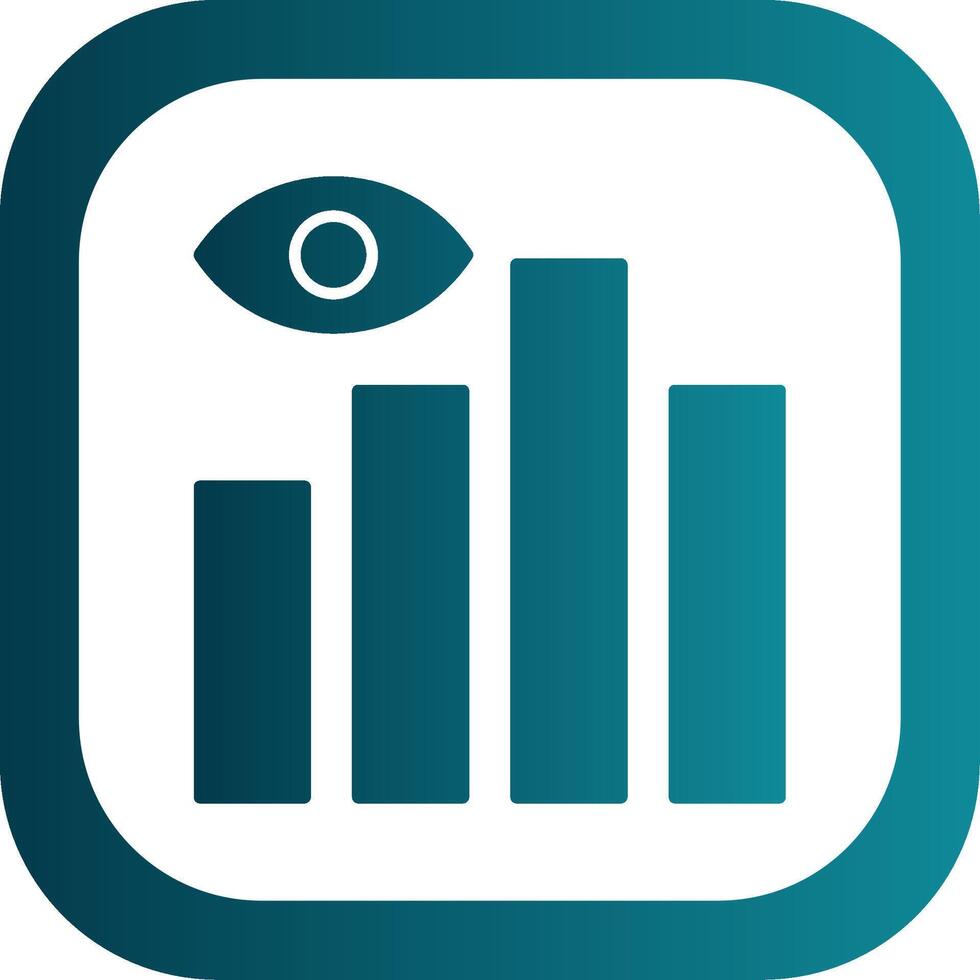Data Visualization Glyph Gradient Round Corner Icon vector