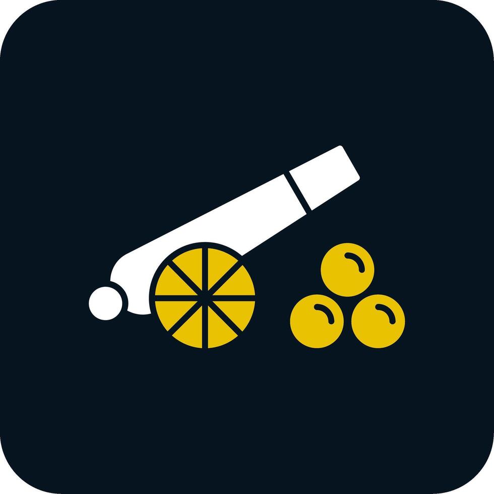 Cannon Glyph Two Color Icon vector