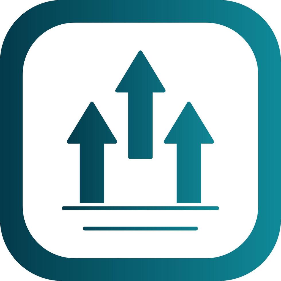 Arrows Glyph Gradient Round Corner Icon vector