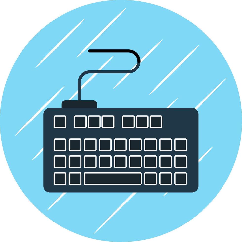 Keyboard Flat Blue Circle Icon vector