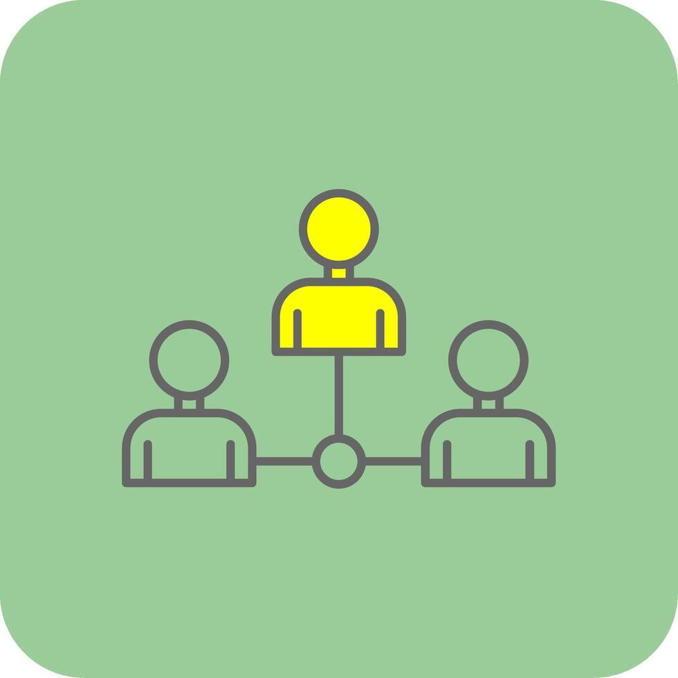 Colleague Filled Yellow Icon vector