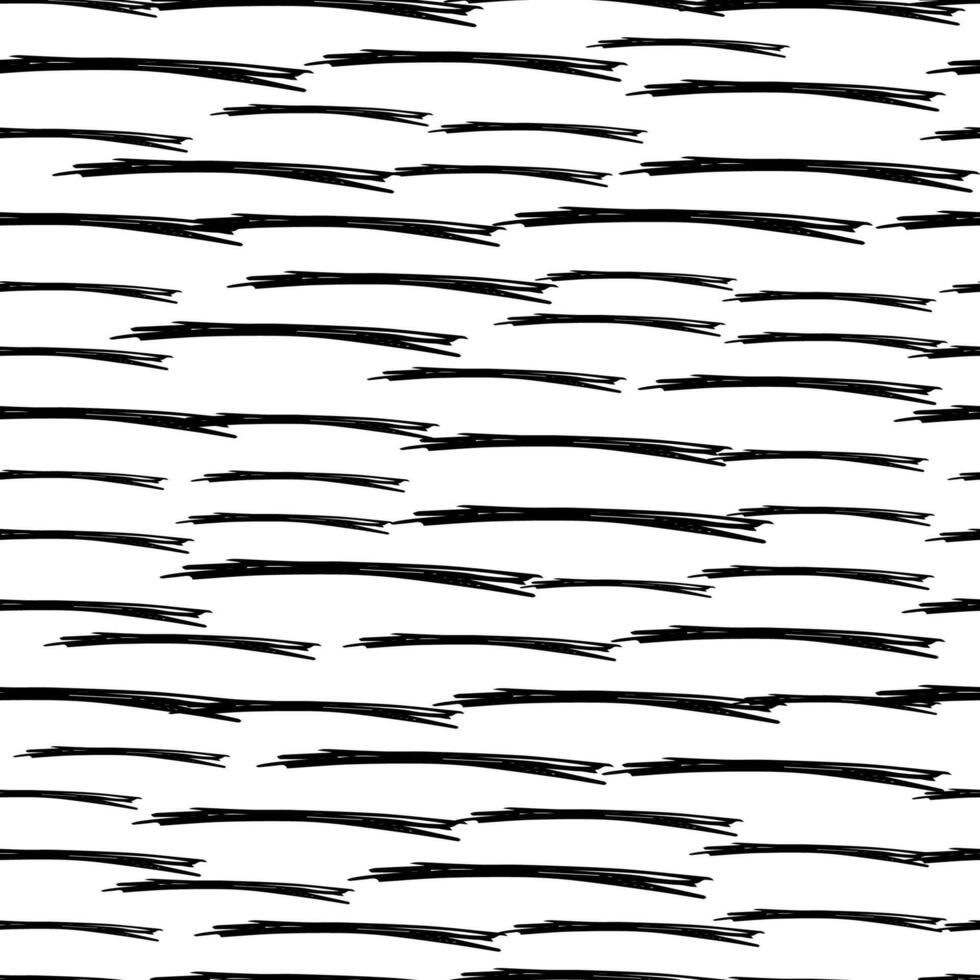 Seamless pattern with black pencil brushstrokes vector