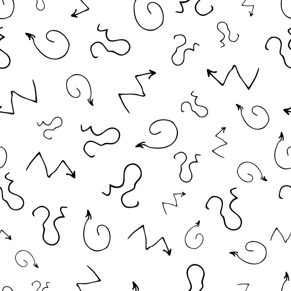 Seamless pattern with black pencil brushstrokes vector