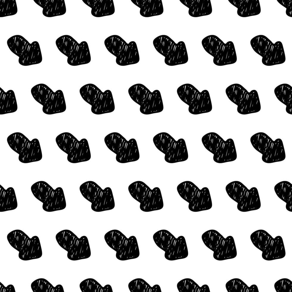 Seamless pattern with black hand drawn arrows vector