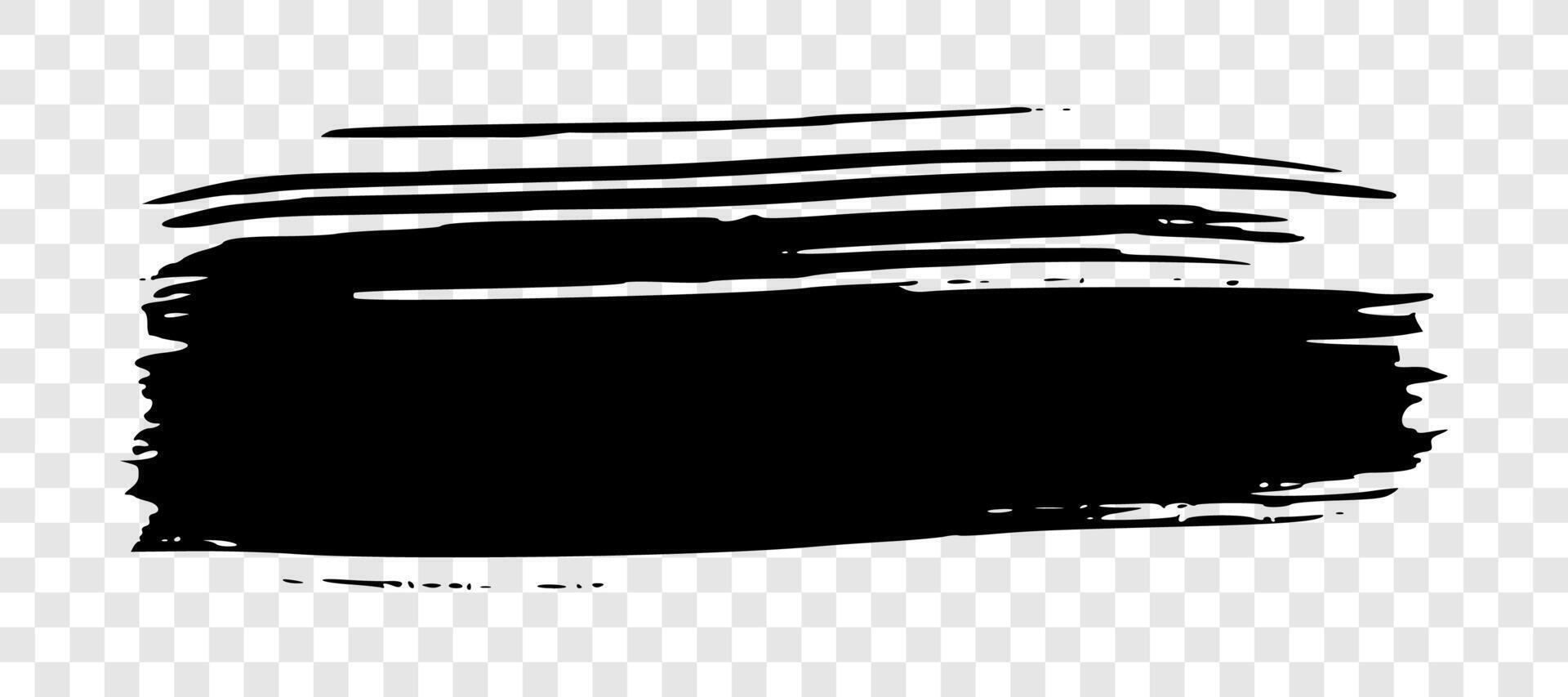 Black brush stroke. Hand drawn ink spot isolated on background. illustration vector