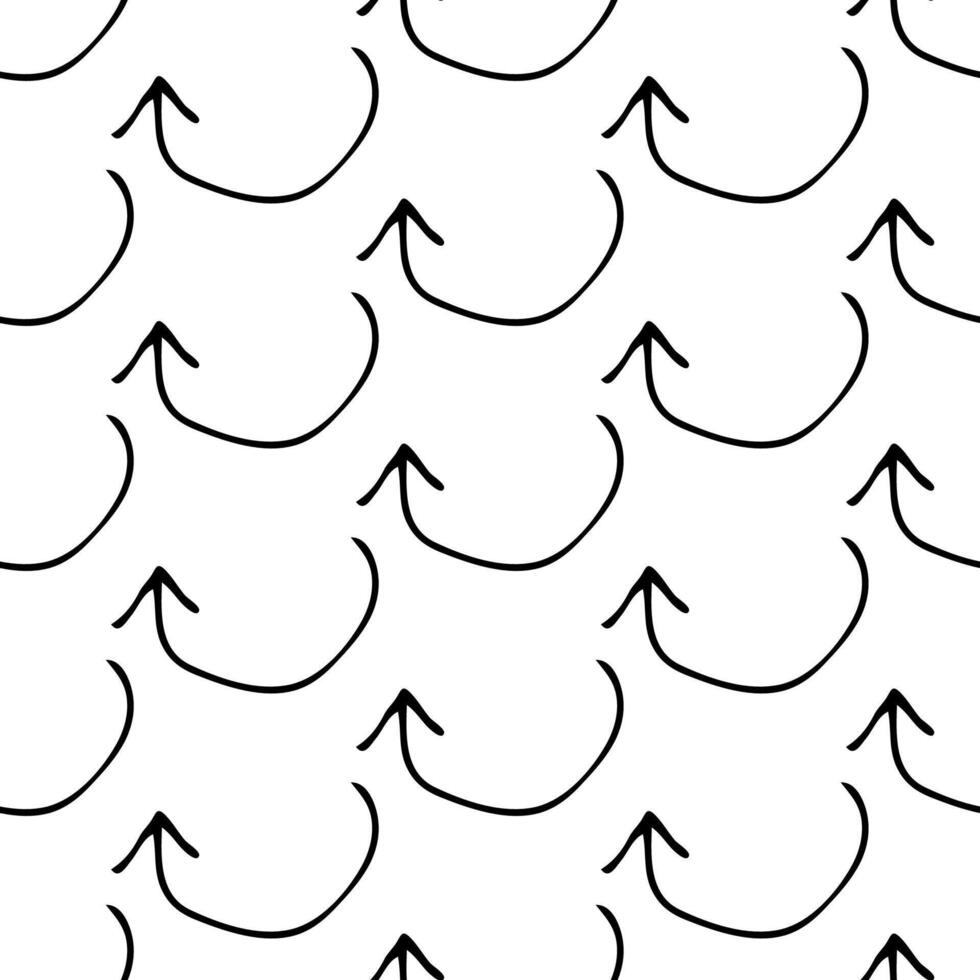 Seamless pattern with doodle arrows vector