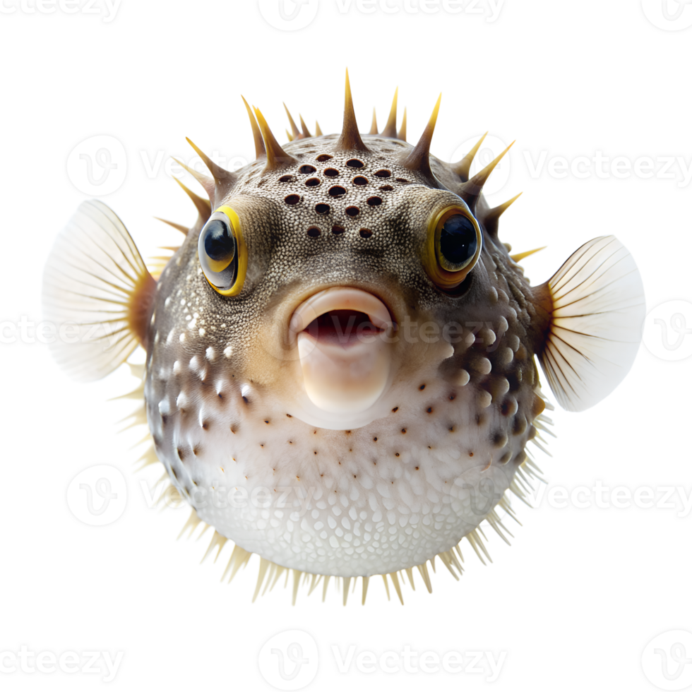 Puffers fish on transparent background png