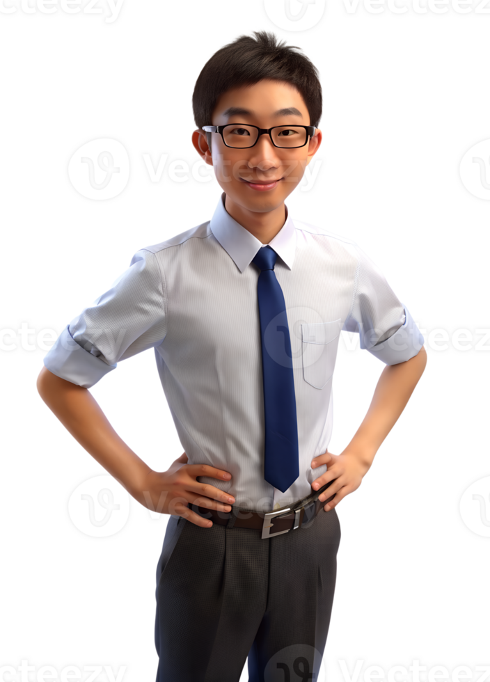 asia man was doing his hands and feet on his hips png