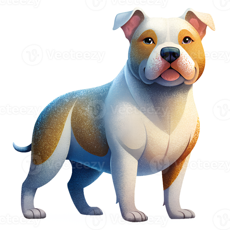 American Bulldog isolated on transparent background png