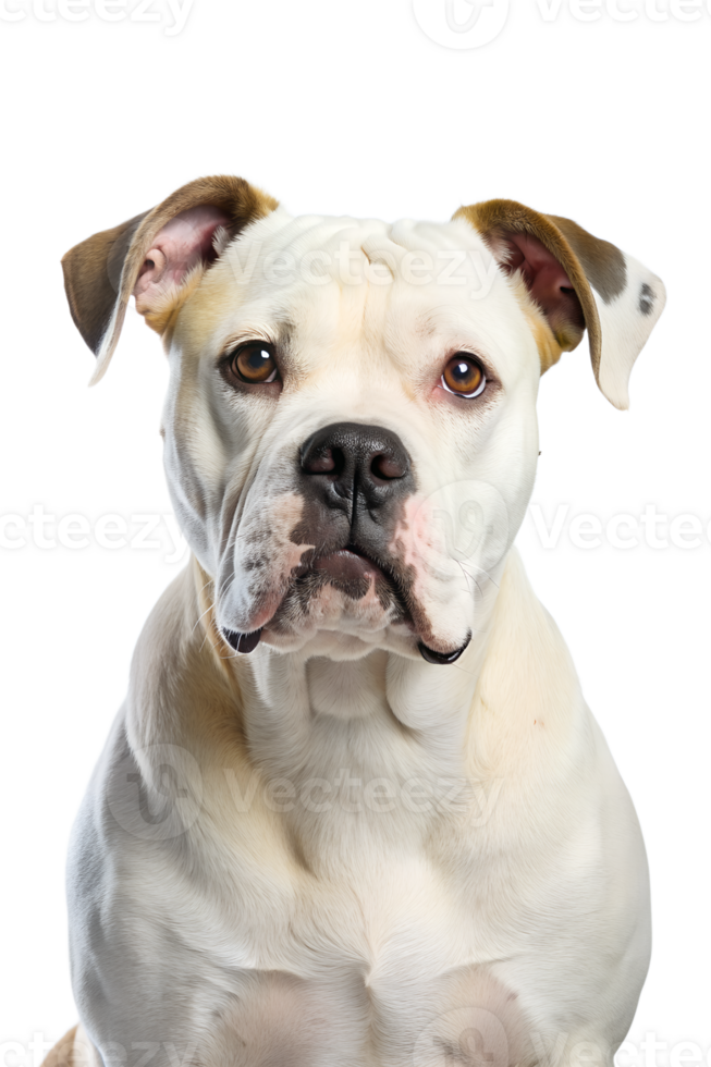 American Bulldog isolated on transparent background png