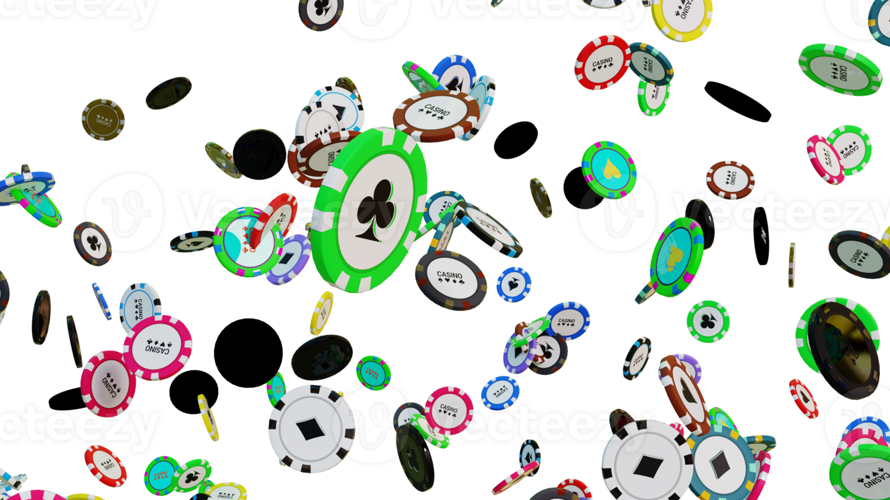 Casino Chips Set Explosion png