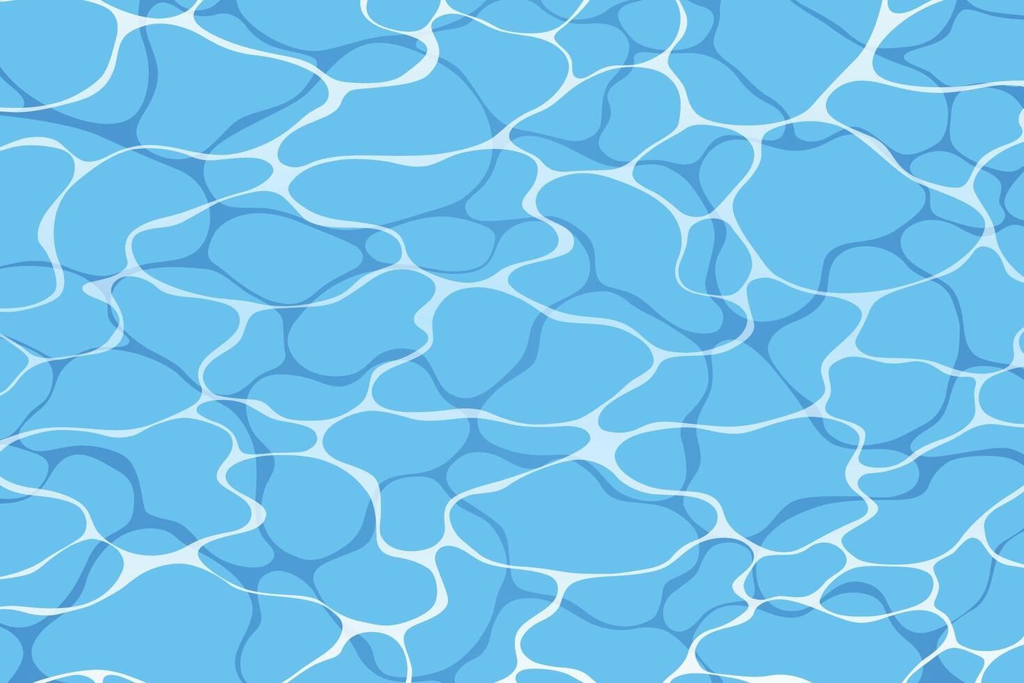 Turquoise rippled water texture background. Sea waves abstract background. Modern flat cartoon background design with tranquil turquoise ripples. Summer vacation backdrop vector