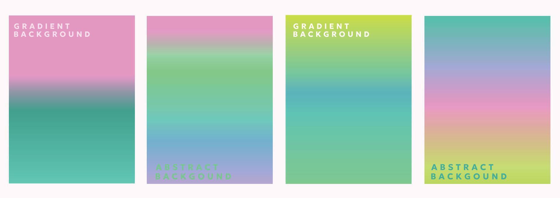 Abstract gradient background set. Minimalist style cover template. Ideal design for social media, poster, cover, banner, flyer vector