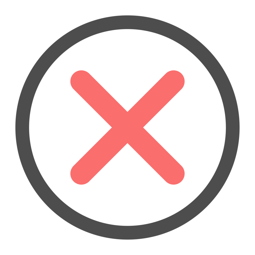 Crossmark Outline Icon png